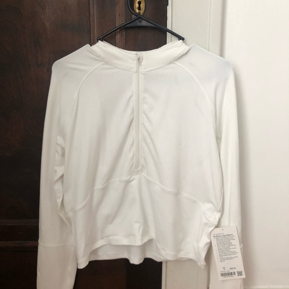 Lululemon Long Sleeve Half Zip Crop Top